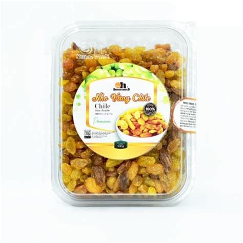 Nho Khô Vàng Hộp Nhựa 500g - Nhập Khẩu Từ Chile