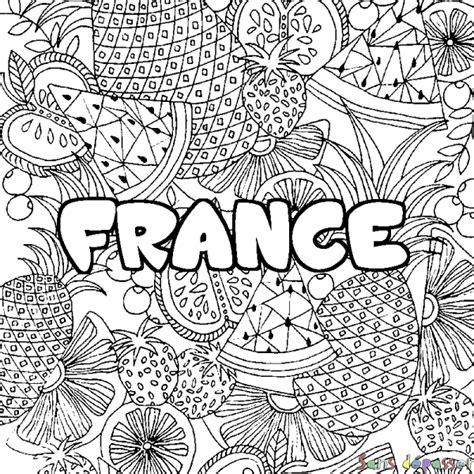 Coloriage Pr Nom France D Cor Mandala Fruits Sans D Passer