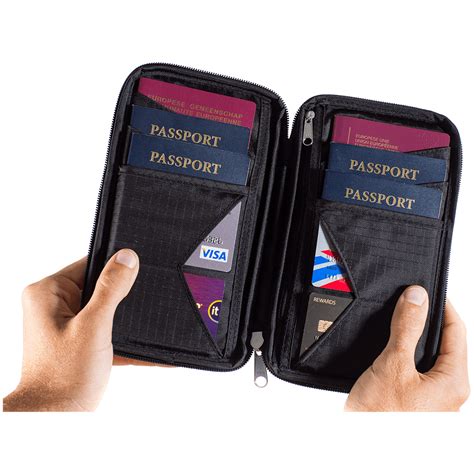 RFID Blocking Multiple Passport Holder & Wallet - Zero Grid