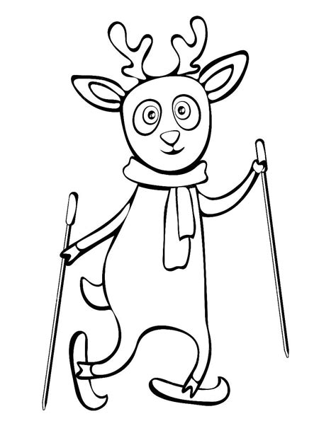 Ausmalbilder Rentier für Kinder. Malvorlagen zum Ausdrucken