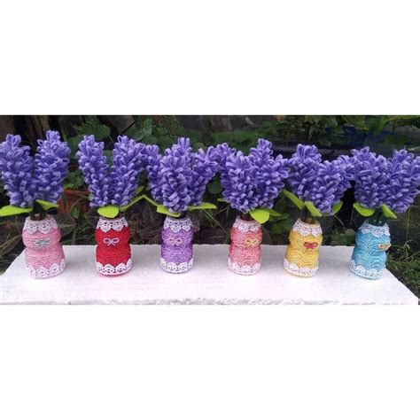 Jual Prakarya Botol Bekas Vas Dan Bunga Lavender Hasta Karya Sudah