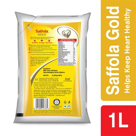 Saffola Gold Refined Cooking Oil Blend Of Rice Bran Sunflower Oil