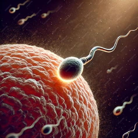 Óvulo E Espermatozoide - Imagem de alta resolução de um espermatozoide fertilizando um óvulo ...