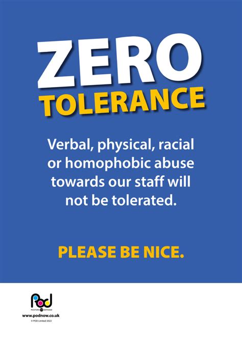 Zero Tolerance Pod Posters On Demand