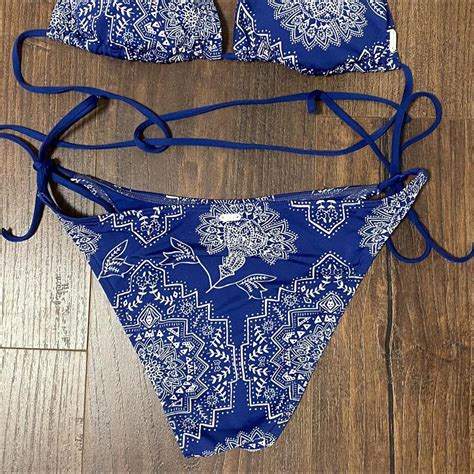 Womens Blue Bikinis And Tankini Sets Depop