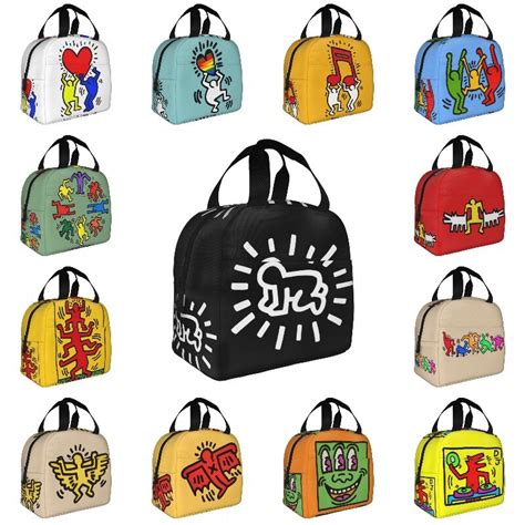 Haring Bolsa De Almuerzo De Arte Abstracto Para Mujer Fiambrera