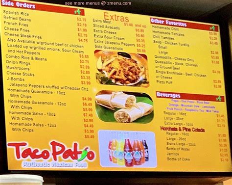 Online Menu of Taco Patio Restaurant, Bellwood, Illinois, 60104 - Zmenu