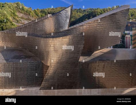 Spain Basque Country Bilbao Rear Of The Guggenheim Museum Seen From