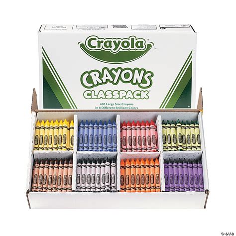 Bulk 400 Pc Crayola® Large Crayons Classpack 8 Colors Per Pack