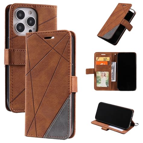 Skin Feel Splicing Horizontal Flip Leather Phone Case For Iphone Pro