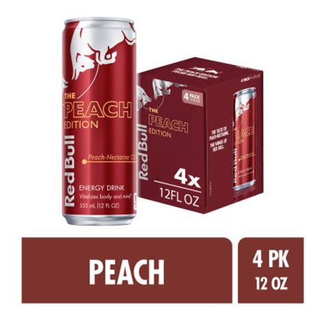 Red Bull Peach Edition Peach Nectarine Energy Drink, 4 pk / 12 fl oz - Kroger