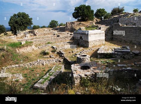 archeological site  troy ruins   ancient city  troy turkey
