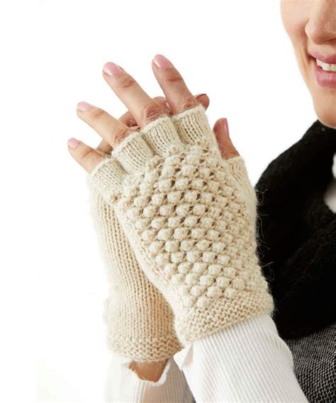 Peruvian Link Textured Fingerless Alpaca Gloves