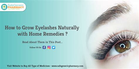 How to Grow Eyelashes Naturally with Home Remedies? - Safe Generic Pharmacy Blog