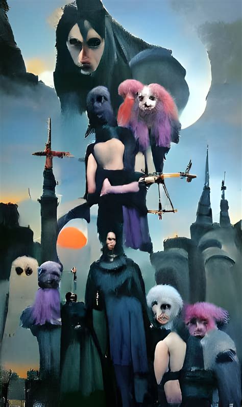 Cult Gerald Brom Gothic Art Folk Art Beautiful Colorful Complex