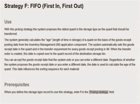 Sap Froggy S Sap Sharing Wms Removal Strategy Fifo