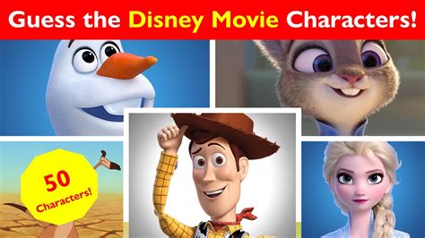 Guess The Disney Movie Character Quiz Questions Youtube