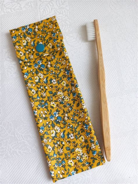 Étui à brosse à dents ou pochette à brosse à dents coton et coton