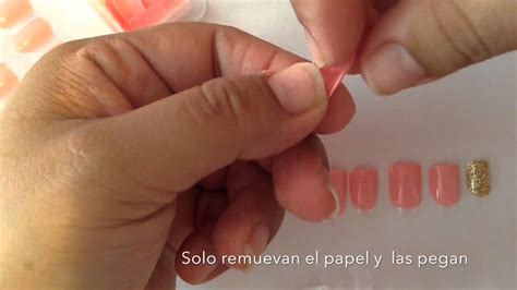 Como poner uñas postizas uñas decoradas ImPress YouTube