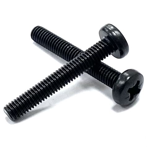 M4 Pozidriv Pan Head Machine Screws Steel Black Finish Archives