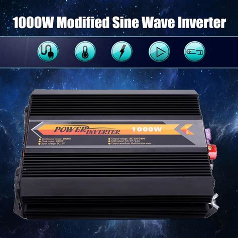 New 1000w 12v Dc To 220v Ac 240v Ac Portable Power Inverter Modified Sine Wave Inverter With