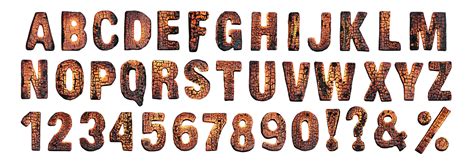 Burning Wood Typeface On Behance