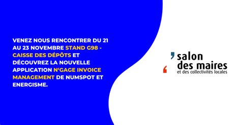 Numspot Est Pr Sent Au Salon Des Maires Et Des Collectivit S Locales