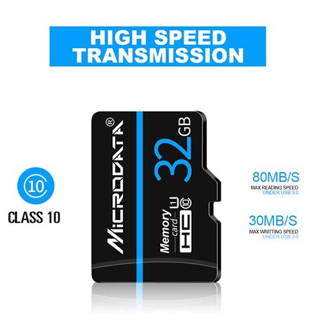 Microdata Gb U Blue Line And Black Tf Micro Sd Memory Card