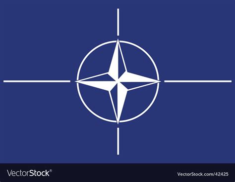 Nato Flag Royalty Free Vector Image Vectorstock