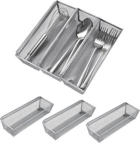 Amazon Faridabio Mesh Drawer Organizer Silverware Organizer For