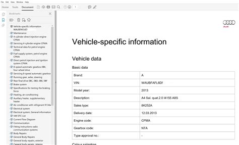 2013 Audi A4 repair manual