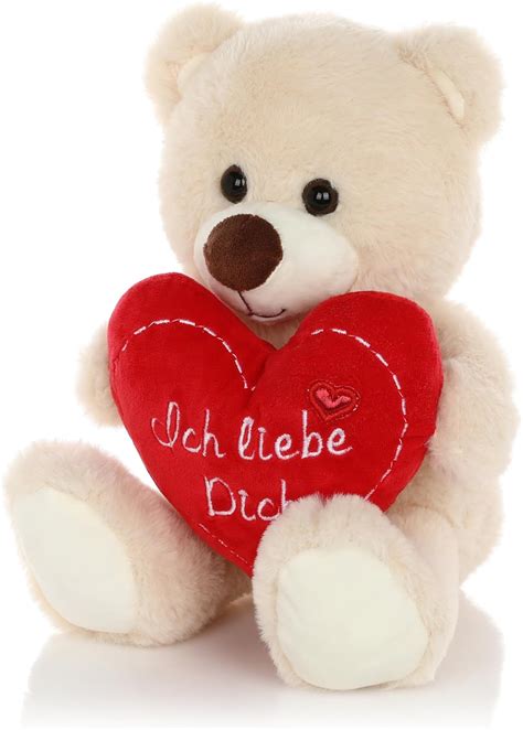 Cejama Teddyb R Pl Schb R Mit Herz Liebevolles Kuscheltier Mit Liebes