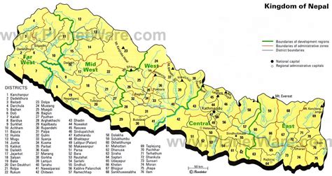 Map of nepal districts – Artofit