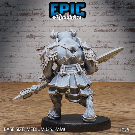 3D Printable Minotaur Tribe Set Minotaurfolk Taurus Folk Warrior