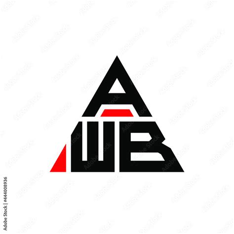 AWB triangle letter logo design with triangle shape. AWB triangle logo ...