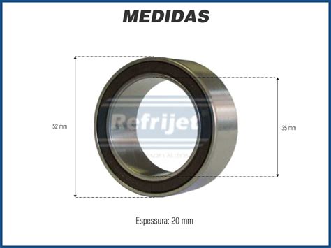 Rolamento Compressor Denso Fiat Refrijet Ar Condicionado Automotivo