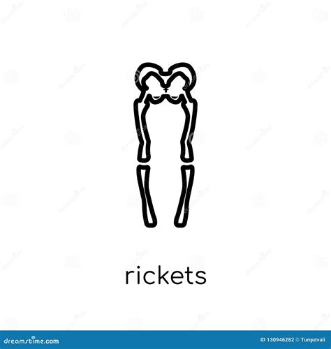 Rickets Icon Trendy Modern Flat Linear Vector Rickets Icon On W Stock