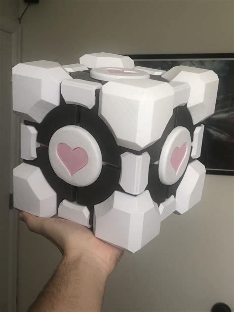 And Heres My 3d Printed Companion Cube To Address The One That Was Posted Earlier R Portal