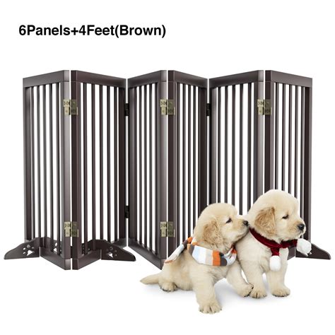 Indoor Pet Gate 4 Panel Retractable Dog Gate For Stairs Or Doorways