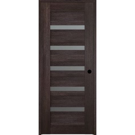 Belldinni Vona 07 04 32 In X 84 In Right Hand Frosted Glass Solid Composite Core Veralinga Oak