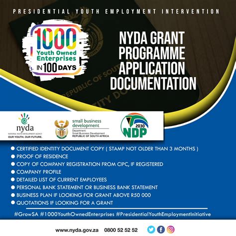 NYDA Business Start Up Grant Application