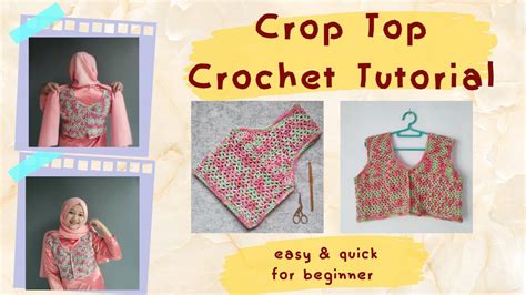 Merajut Baju Rompi Crochet Crop Top Hilma Crochet Youtube