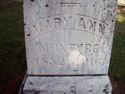 Mary Ann Mcintyre Homenaje De Find A Grave