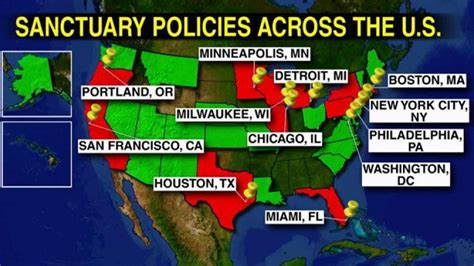 Map Of Sanctuary Cities In Us