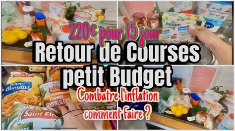 Retour De Courses PETIT BUDGET Combatre Linflation