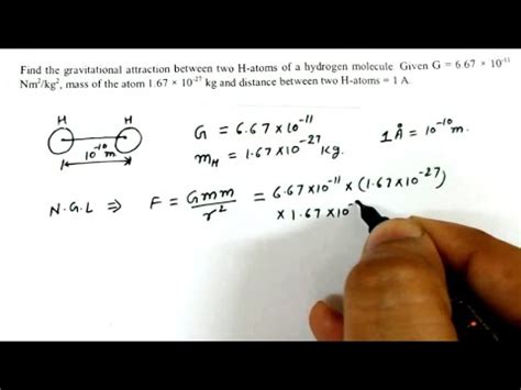 Gravitation Class Find The Gravitational Attraction Between