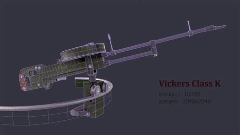 3D Vickers K Machine Gun Model - TurboSquid 1591640