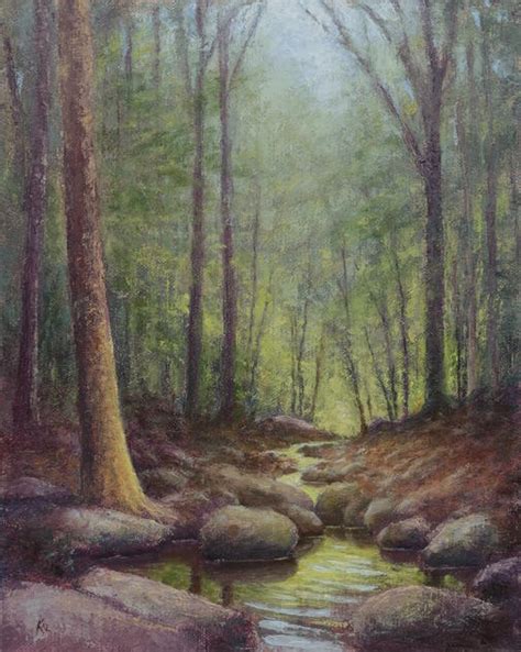 Stony Brook Headwaters 10x8 In Oil On Linen On Board Landscape