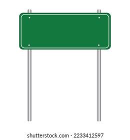 Sign Road Green Blank Vector Illustration Stock Vector (Royalty Free ...