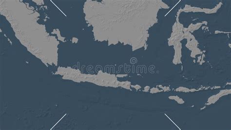 pulau bawean island   java sea bilevel map zoom stock footage